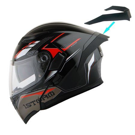 Photo 1 of 1Storm Motorcycle Modular Full Face Flip up Dual Visor Helmet + Spoiler: HB89 Storm Red M
