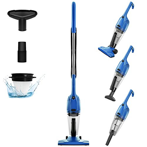 Photo 1 of EIOEIR Stick Vacuum Cleaner, Lightweight Corded Powerful Suction Handheld Vacuum for Hard Floor Carpet Pet Hair, 3-in-1, Blue
