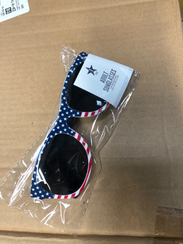 Photo 1 of Pack 30- Adult Flag Sunglasses 