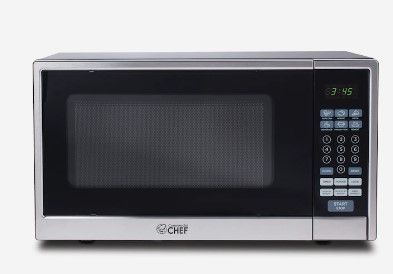 Photo 1 of Commercial Chef  E361255 1.1-cu ft 1000-Watt Countertop Microwave (Stainless Steel)
