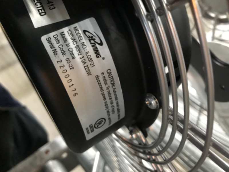 Photo 3 of 20 in. Super Turbo High Velocity Floor Fan 7500 CFM, 225-Watt Motor, Silver