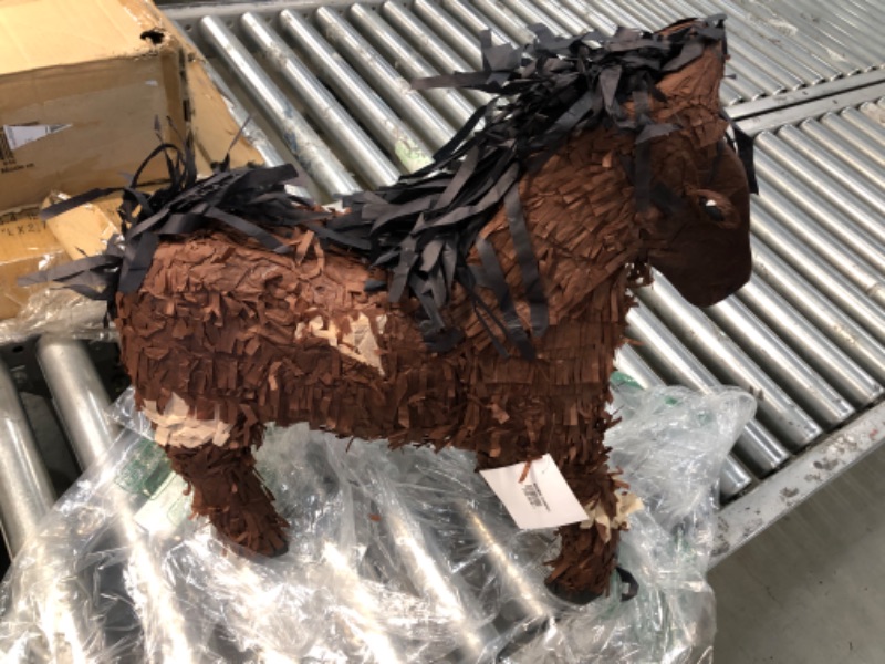 Photo 2 of 3D Horse Pinata Party Game, Decoration and Photo Prop - Brown/Tan