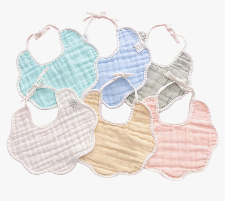 Photo 1 of Bibs Baby Muslin Bibs Unisex-Baby Drool Teething Bibs Lap-shoulder Cloths Adjustable 8-Layer Cotton Bibs Boys Girls