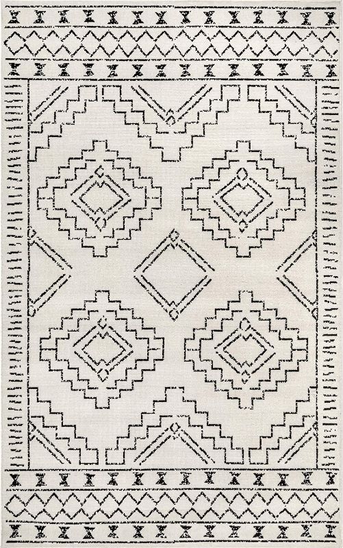Photo 1 of 
nuLOOM Creek Tribal Moroccan Area Rug, 5 ft x 8 ft, Grey
Color:Grey
Size:5 ft x 8 ft