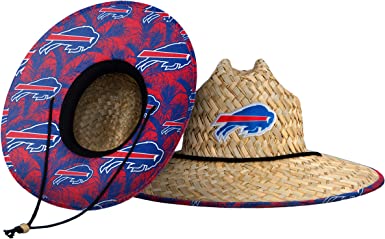 Photo 1 of FOCO Men's NFL Team Logo Floral Straw Sun Hat
