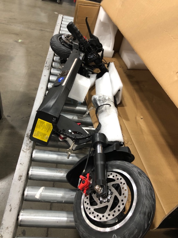 Photo 2 of EVERCROSS H5 Electric Scooter, Electric Scooter for Adults with 800W Motor, Up to 28MPH & 25 Miles-10'' Solid Tires, Scooter for Adults with Seat & Dual Braking, Folding Electric Scooter for Adults
