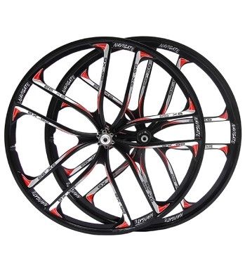 Photo 1 of 26Inch  Wheel Cassette Mountain Bike Magnesium Alloy 10 Spokes Wheelset Bicycle MTB Disc Brake Cycling Parts 8/9/10
