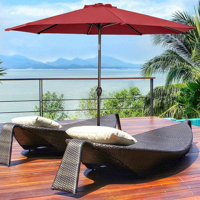 Photo 1 of 
Ginelite 10FT Patio Umbrella Olefin Outdoor Umbrella No Fading Canopy Patio Table Umbrella Market Umbrella UV Protection Umbrella, 8 Ribs Deck Umbrella