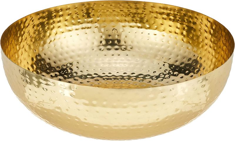 Photo 1 of 
Creative Co-Op Round Hammered Metal Bowl, 14", Gold,DA7392
Color:Gold
Style Name:Bowl