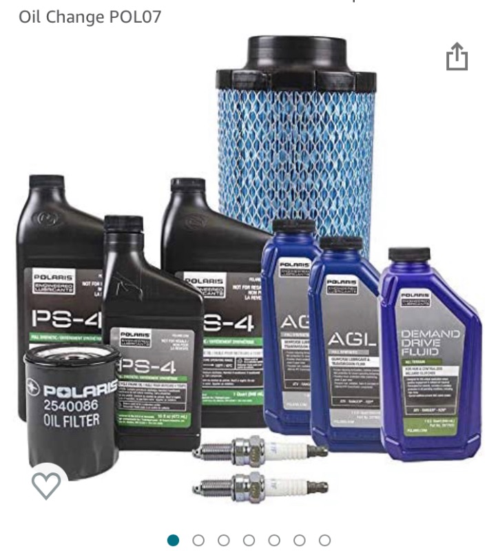 Photo 1 of 14-2021 Polaris RZR 1000 XP OEM Complete Service Kit Oil Change POL07