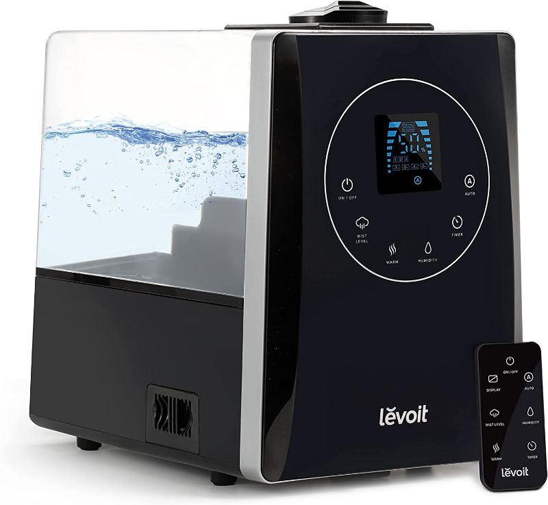 Photo 1 of LEVOIT LV600HH 6L Warm and Cool Mist Ultrasonic Humidifier, Rapid Humidification for Bedroom Large room, Humidity Setting with Built-in Sensor, Auto Mode, Timer, Remote Control, Essential Oil Diffuser
