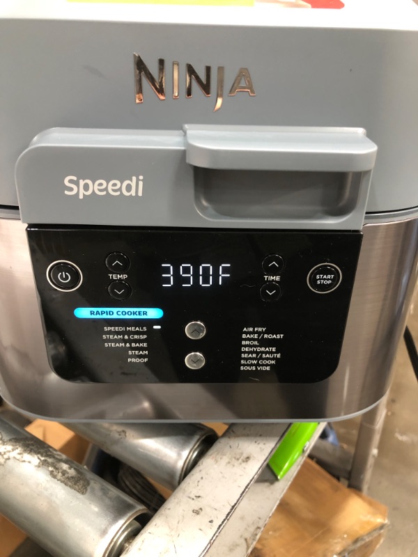 Photo 4 of Ninja SF301 Speedi Rapid Cooker & Air Fryer, 6-Quart Capacity, 12-in-1 Functions to Steam, Bake, Roast, Sear, Sauté, Slow Cook, Sous Vide & More, 15-Minute Speedi Meals All In One Pot, Sea Salt Gray
