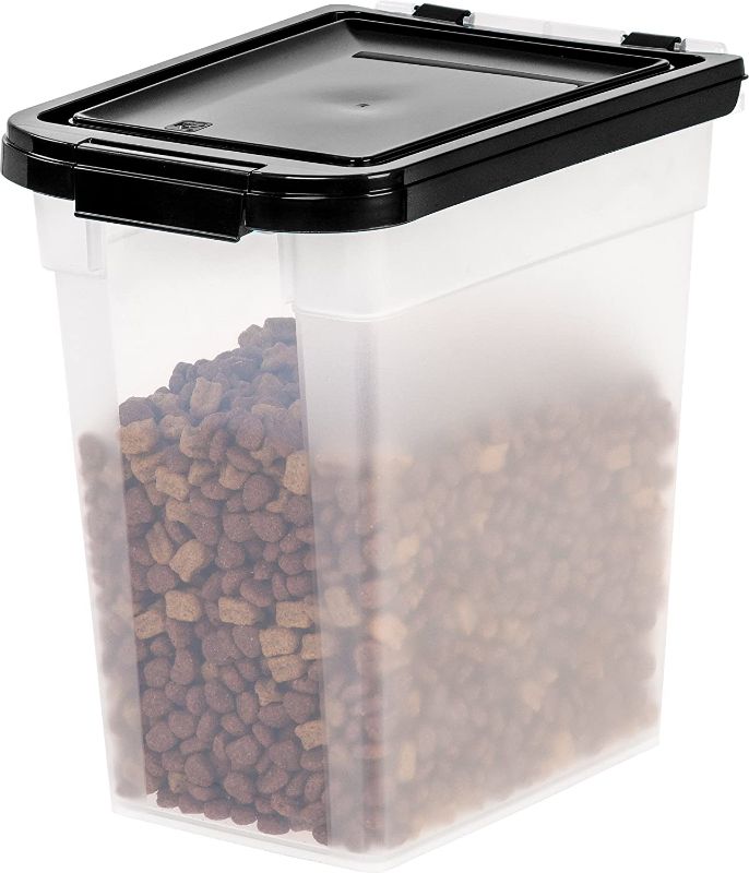 Photo 1 of *NO LID* IRIS USA 10 Lbs - 50 Lbs WeatherPro Airtight Pet Food Storage Container with Removable Casters
