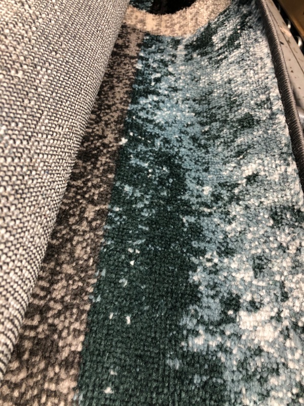 Photo 1 of 5x7 green black grey rug