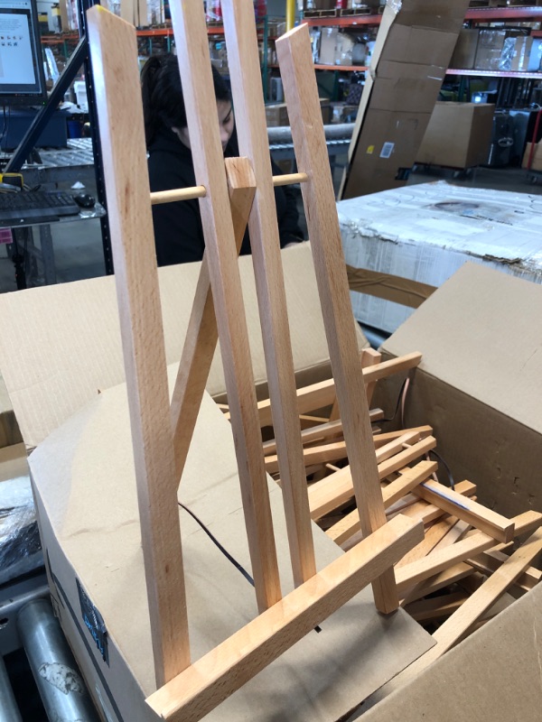 Photo 2 of 12 Pack Wood Table Top Easels for Painting, Small Stands for Art Canvas Display, Kids, Classroom (9 x 11 in)
