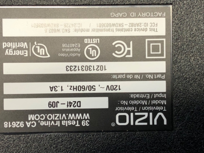 Photo 5 of **used**
VIZIO 24 Class D-Series FHD LED Smart TV D24f-J09
