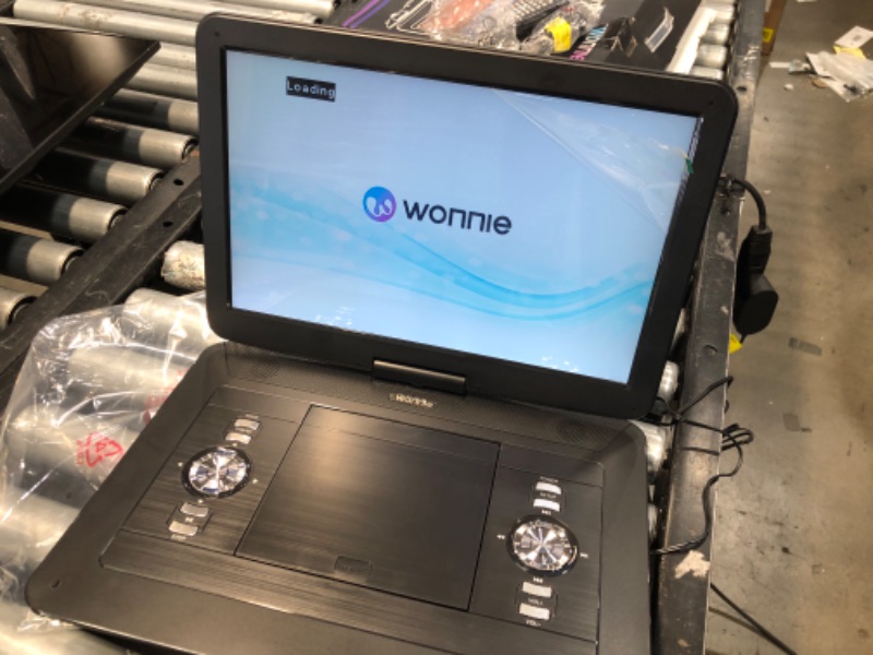 Photo 2 of WONNIE 17.9’’ Large Portable DVD/CD Player with 6 Hrs 5000mAH Rechargeable Battery, 15.4‘’ Swivel Screen?1366x768 HD LCD TFT, Regions Free, Support USB/SD Card/ Sync TV , High Volume Speaker 15.4 inch Black