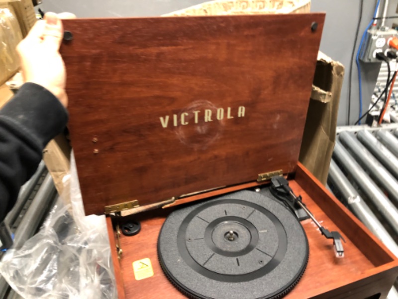 Photo 4 of **SEE COMMENTS SECTION**
Victrola Nostalgic 7-in-1 Bluetooth Record Player & Multimedia Center with Built-in Speakers - 3-Speed Turntable, CD & Cassette Player, AM/FM Radio, USB | Wireless Music Streaming | Mahogany
