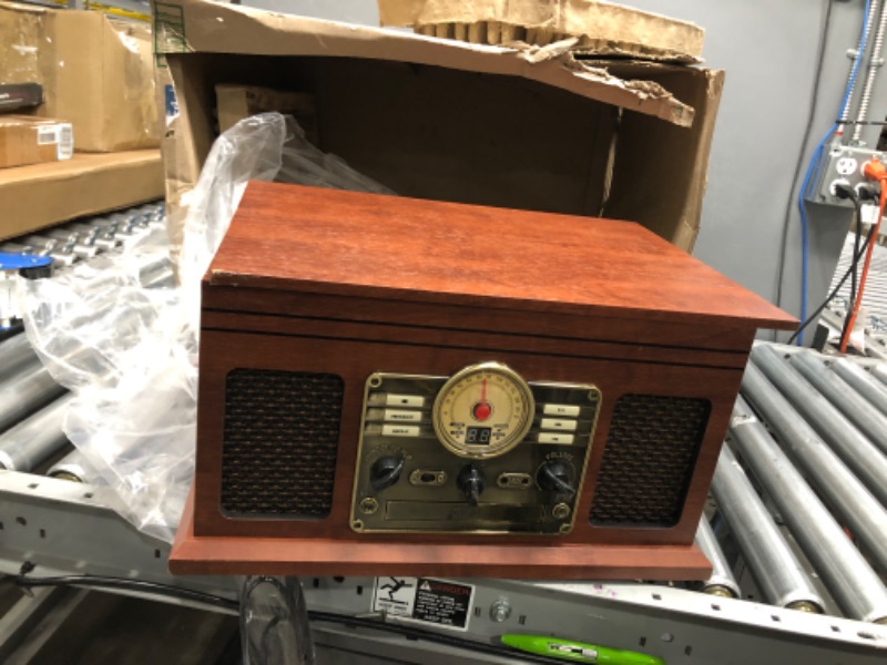 Photo 1 of **SEE COMMENTS SECTION**
Victrola Nostalgic 7-in-1 Bluetooth Record Player & Multimedia Center with Built-in Speakers - 3-Speed Turntable, CD & Cassette Player, AM/FM Radio, USB | Wireless Music Streaming | Mahogany
