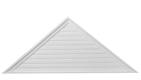 Photo 1 of **2*
Ekena Millwork GVTR72X18F Triangle, Functional Urethane Gable Vents, 72"W x 18"H x 2 1/4"P, Pitch 6/12, Primed
