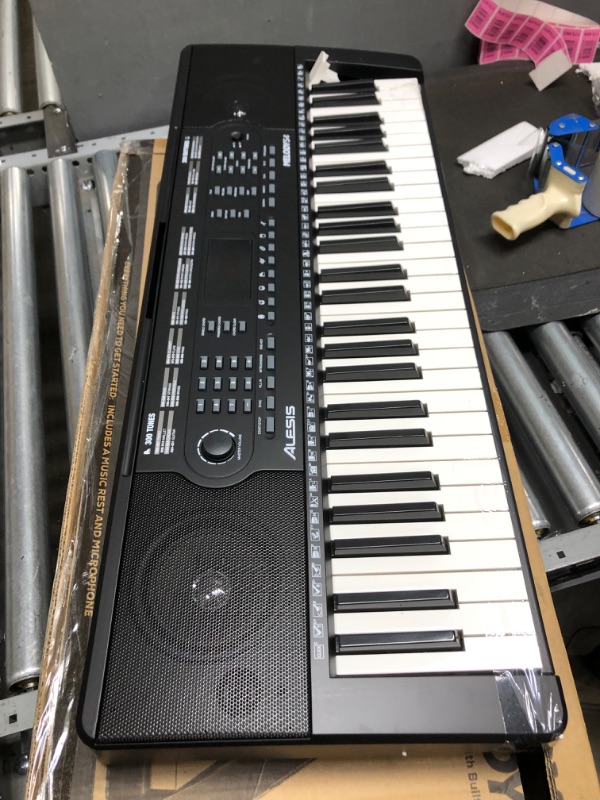 Photo 1 of Alesis 54-Key Electric Keyboard Piano with Speakers Microphone Music Rest Edu... 