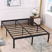 Photo 1 of TATAGO 16 Inch Heavy Duty California King Metal Bed Frame, 3500lbs Strong Support Platform Mattress Foundation, Non-Slip, No Noise & No Box Spring Needed.
