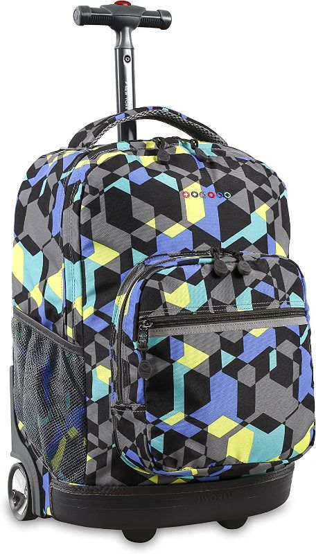 Photo 1 of J World New York Sunrise Rolling Backpack. Roller Bag with Wheels, Cubes, 18"
