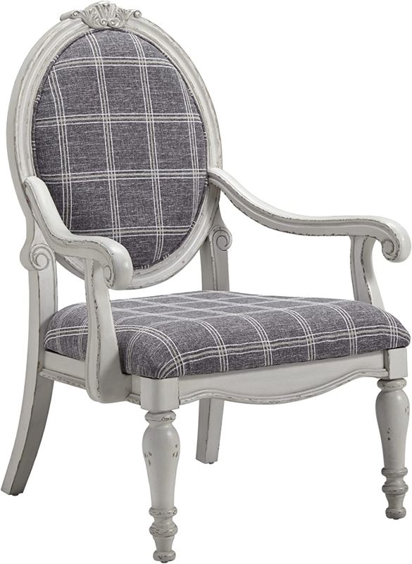 Photo 1 of Signature Design by Ashley Kornelia Vintage Farmhouse Accent Chair, Gray
