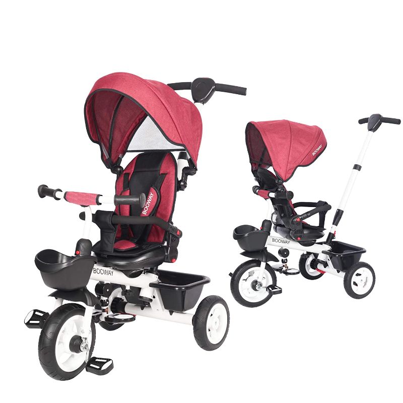 Photo 1 of BOOWAY Baby Trike, 6-in-1 Kids Stroller Tricycle with Adjustable Push Handle