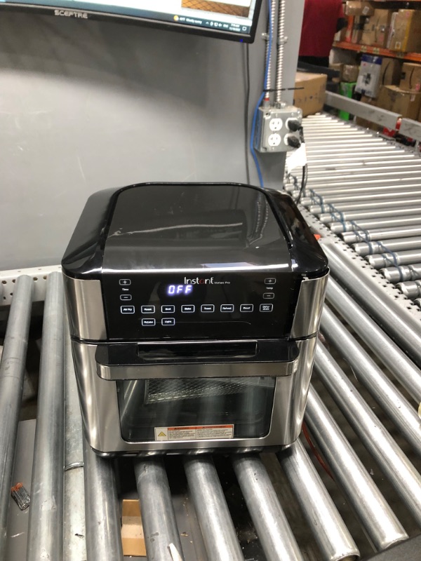 Photo 1 of Instant Vortex Pro Air Fryer, 10 Quart, 9-in-1 Rotisserie and Convection Oven, From the Makers of Instant Pot with EvenCrisp Technology, App With Over 100 Recipes, 1500W, Stainless Steel
