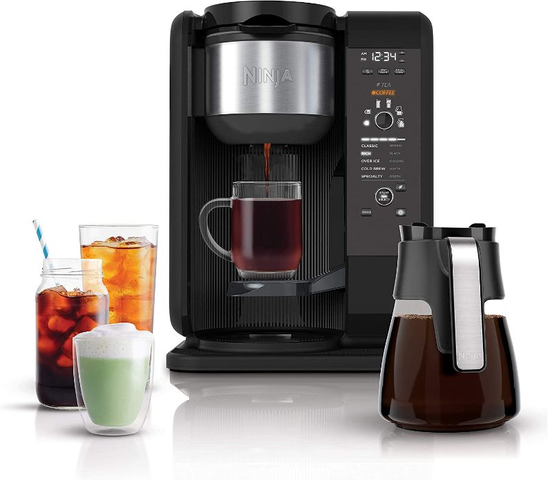 Photo 1 of (Used) Ninja Hot and Cold Brewed System, Auto-iQ Tea and Coffee Maker with 6 Brew Sizes, 5 Brew Styles, Frother, Coffee & Tea Baskets with Glass Carafe (CP301)
