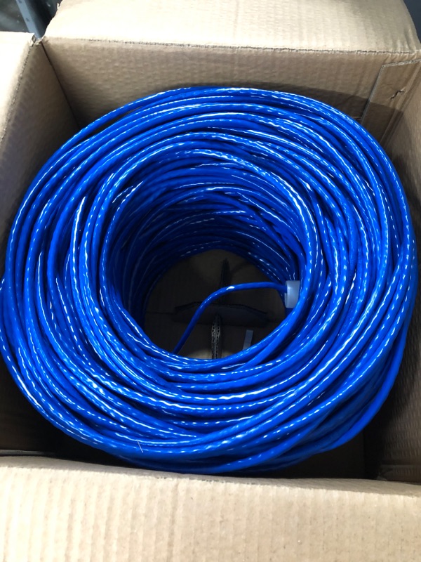 Photo 2 of NavePoint CAT6 (CCA) Ethernet Network Cable / Wire UTP Pull Box 500ft Cat-6 Blue