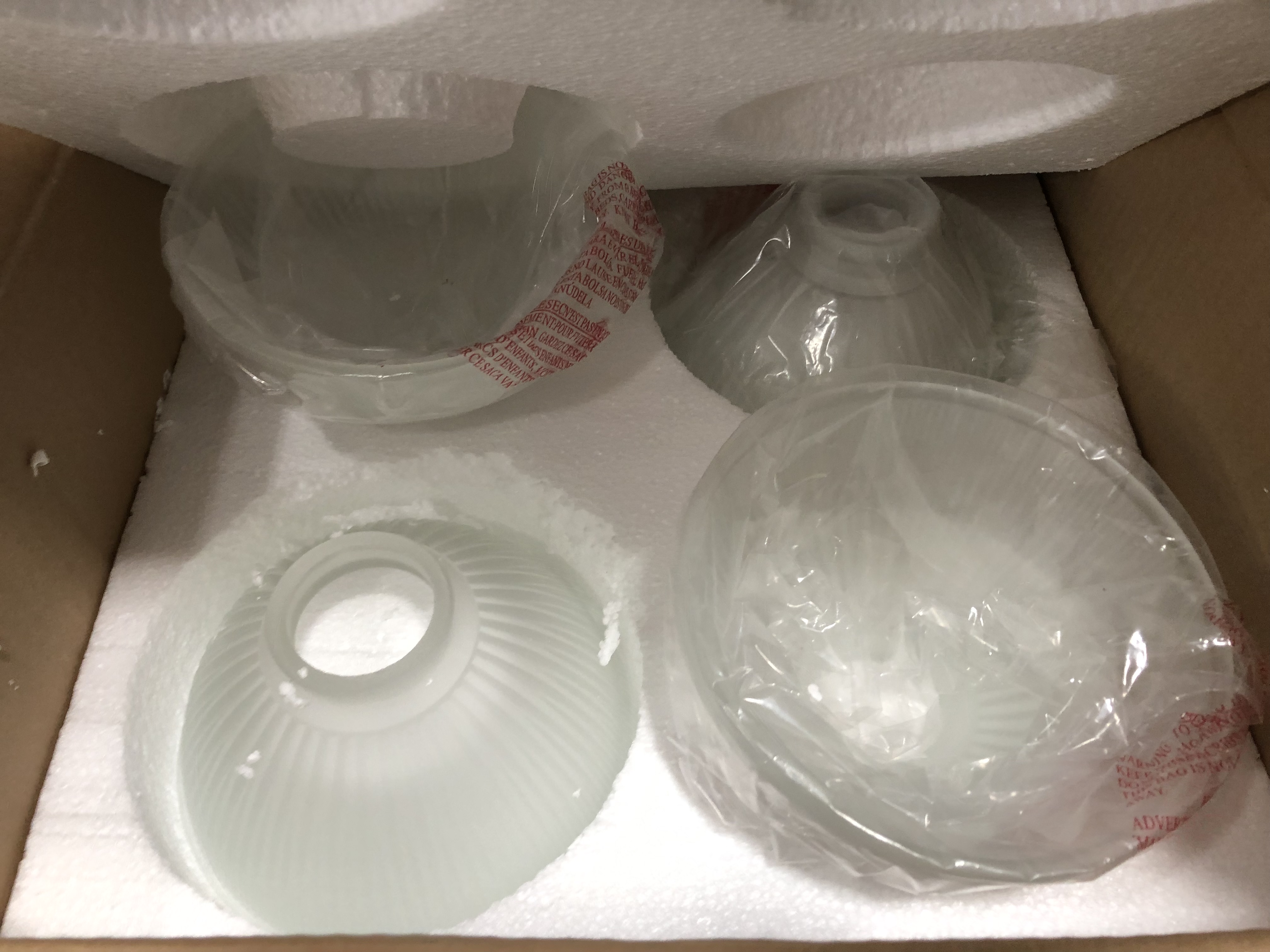 Photo 1 of 4 frosted glass light shades