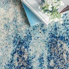 Photo 1 of Alayna Abstract Blue 2 ft. x 3 ft. Area Rug - 