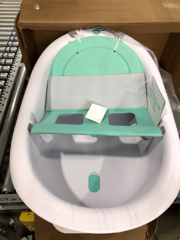 Photo 2 of 4-in-1 Grow-with-Me Bath Tub by Frida Baby Transforms Infant Bathtub to Toddler Bath Seat with Backrest for Assisted Sitting in Tub