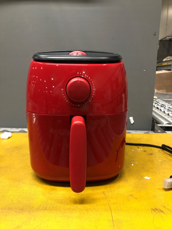 Photo 2 of DASH Tasti-Crisp™ Electric Air Fryer Oven Cooker with Temperature Control, Non-Stick Fry Basket, Recipe Guide + Auto Shut Off Feature, 1000-Watt, 2.6Qt, Red 2.6 Qt Red