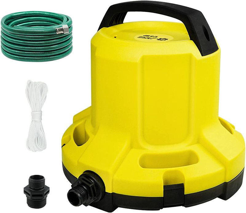 Photo 1 of JANZ 2500 GPH Automatic Pool Cover Pump Above Ground,1/3 HP Submersible Pump with 25 FT Drainage Hose Kit and Positioning Rope,Water Removal Pump for Pool Cover,Pool and More