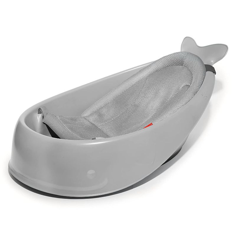 Photo 1 of Skip Hop Baby Bath Tub, 3-Stage Smart Sling Tub, Moby, Grey
