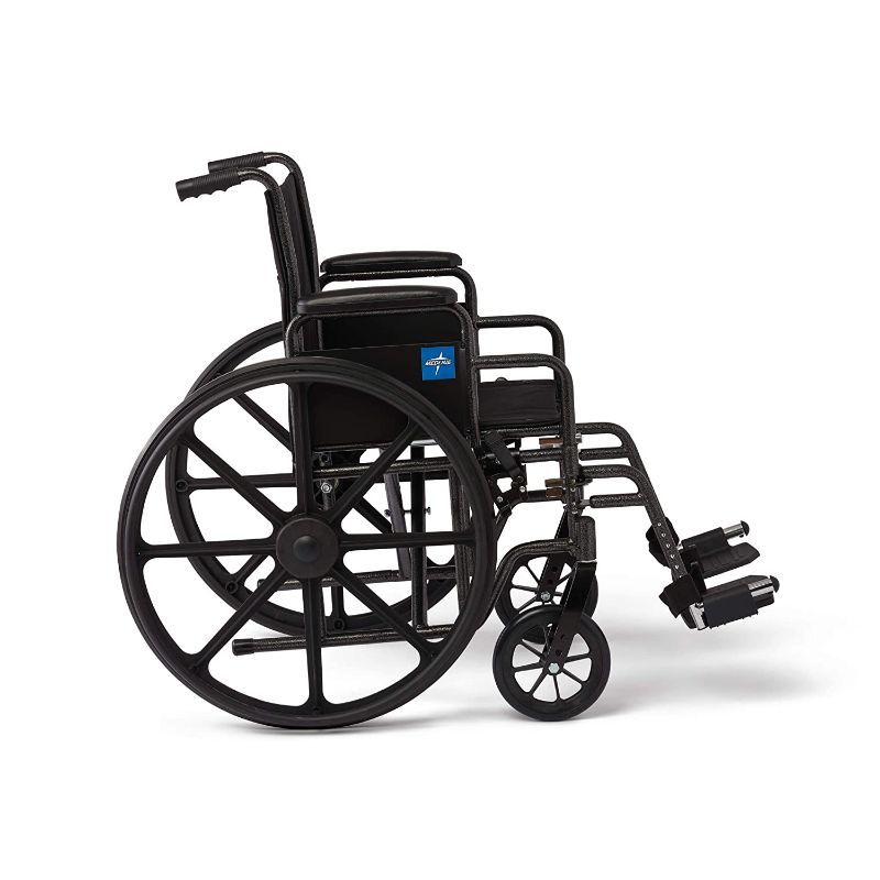 Photo 1 of Medline Wheelchair, Desk-Length Arms and Swing-Away Leg Rests, 18" x 16" Seat (W x D)
