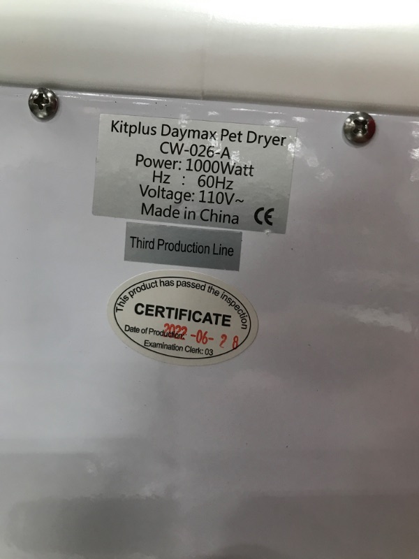 Photo 1 of 
Pet Hair Dryer Box, Ultra Quiet Blow Dryer 6L Capacity for Cats and Small Dogs, Professional Fast Drying Blower, Temperature and Time, 360 Degree Warm 