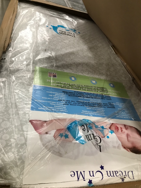 Photo 2 of Dream On Me Holly  Portable Crib Mattress, Greenguard Gold Certified, Waterproof Vinyl Cover, Lightweight Mini Crib Mattress, White
