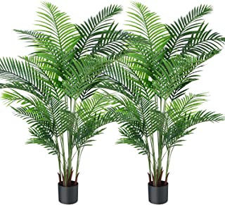 Photo 1 of Fopamtri Artificial Areca Palm Plant 6 Feet Fake Palm Tree with 20 Trunks Faux Tree for Indoor Outdoor Modern Decoration