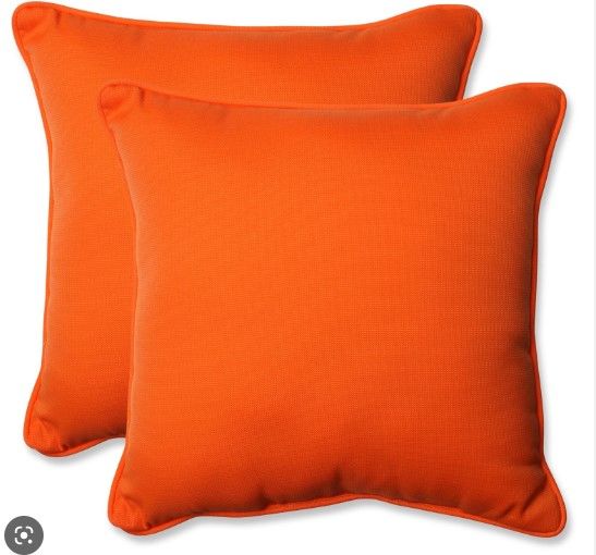 Photo 1 of 2PK PILLOW PERFECT ORANGE THROW PILLOWS