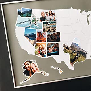 Photo 1 of USA Photo Map - 50 States Travel Map - 24 x 36 in - Rewritable Double Layer Map - Made of Flexible Plastic