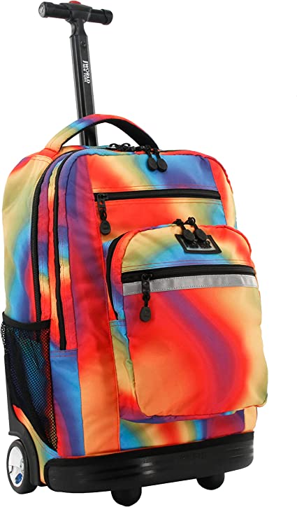 Photo 1 of J World New York Sundance Rolling Backpack Girl Boy Roller Bookbag, Heat, One Size
