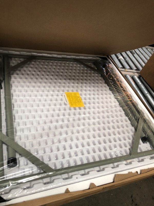 Photo 1 of 34'' Square Granite White Plastic Folding Table [DAD-YCZ-86-GG]

