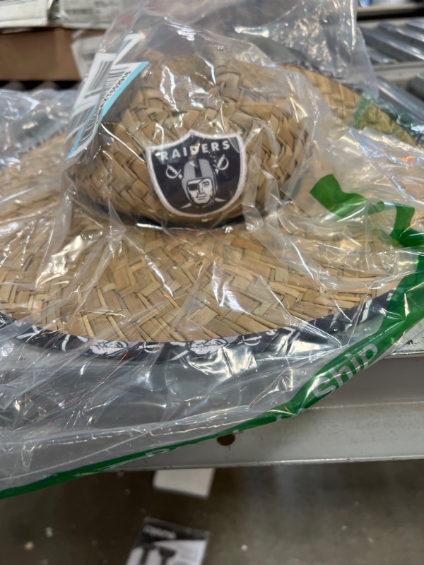 Photo 3 of Las Vegas Raiders Floral Straw Hat
