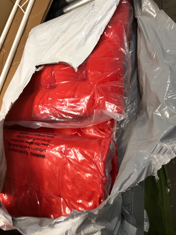 Photo 2 of 5- PIECE RED WICKED CHAIR CUSHIONS