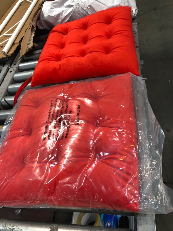 Photo 1 of 5- PIECE RED WICKED CHAIR CUSHIONS