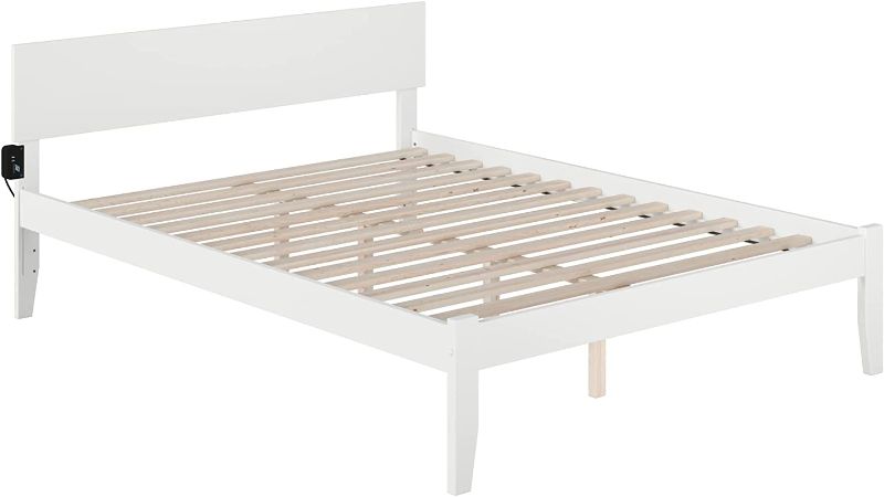 Photo 1 of *SIDE RAILS ONLY* Atlantic Furniture Orlando Platform Bed, TWIN/FULL White
